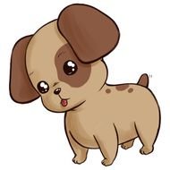 Cute Anime Cartoon Puppy
