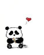 Love Panda as a drawing