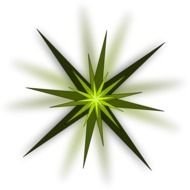 isolated green star