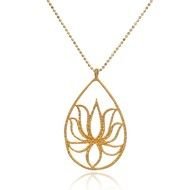 Teardrop Lotus Necklace In Gold Satya Jewelry