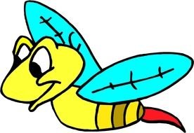 clipart of the Cartoon Honey Bee