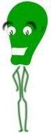 green Alien with giant head, Clip Art