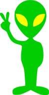 Cartoon Alien Clip Art drawing