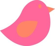 Orange Cartoon Bird Clip Art