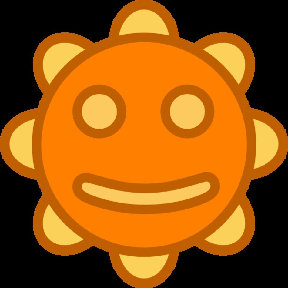 Coloured Sun Clip Art