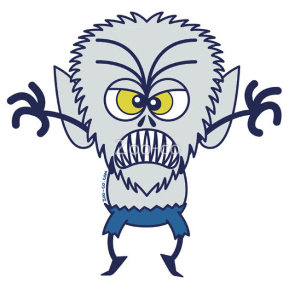Scary Halloween Werewolf Emoticon