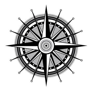 Compass Rose Coloring Sheet