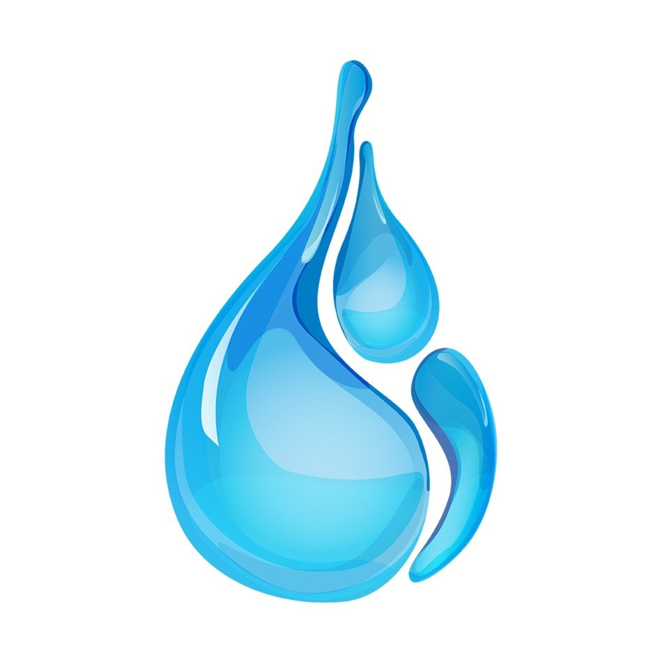 drawing of blue Raindrop