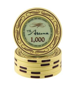 Poker Chips raquo Ascona Resort amp Casino Ceramic Chip Yellow 1000