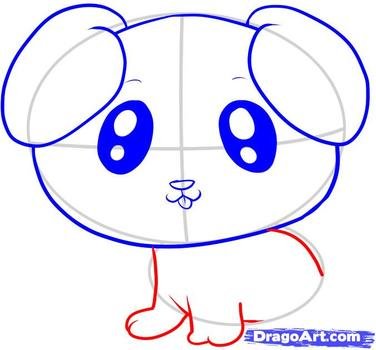 How To Draw A Cute Puppy For Kids