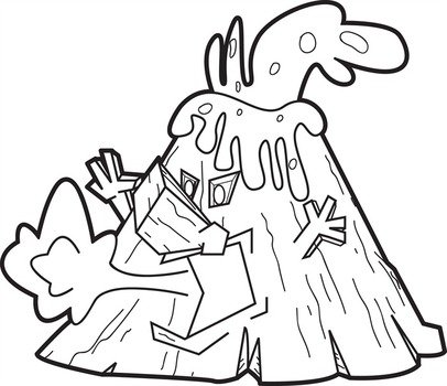 Volcano Coloring Pages N5