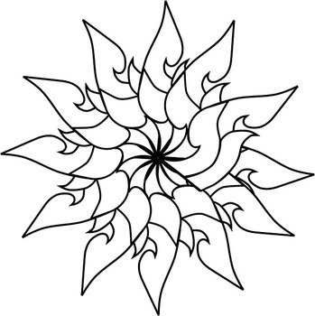 Flower Outline Clip Art N19