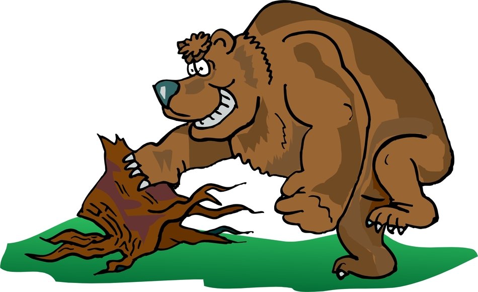 Angry Grizzly Bear Cartoon N3