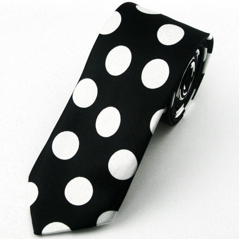 Black And White Polka Dot Tie