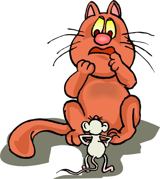Scared Cartoon Mouse N7