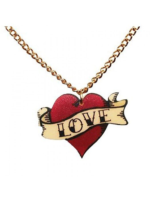 İllustration of Love Heart Necklace