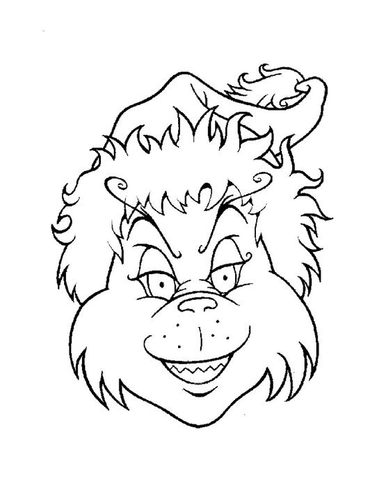 portrait Grinch in the Christmas hat