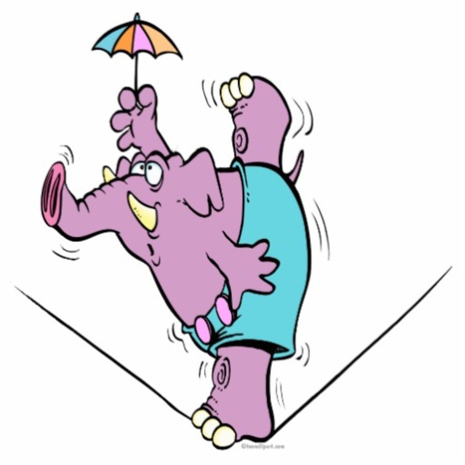 Cartoon Circus Elephant N6