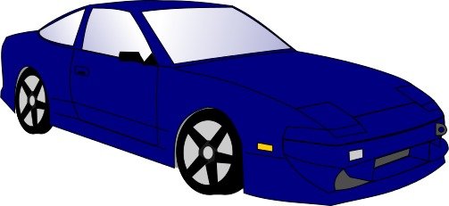 Blue Car Clip Art N44
