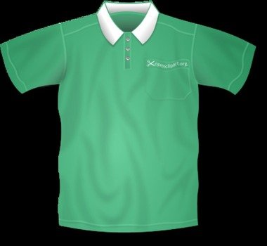 Blue Polo Shirt Vector Clip Art