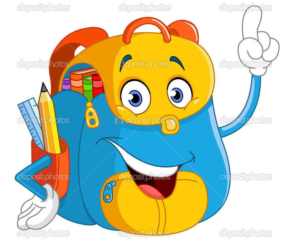 Cartoon With Backpack