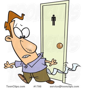 Cartoon Man On Toilet N8
