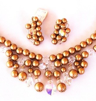 Bib Crystal Necklace amp Earrings