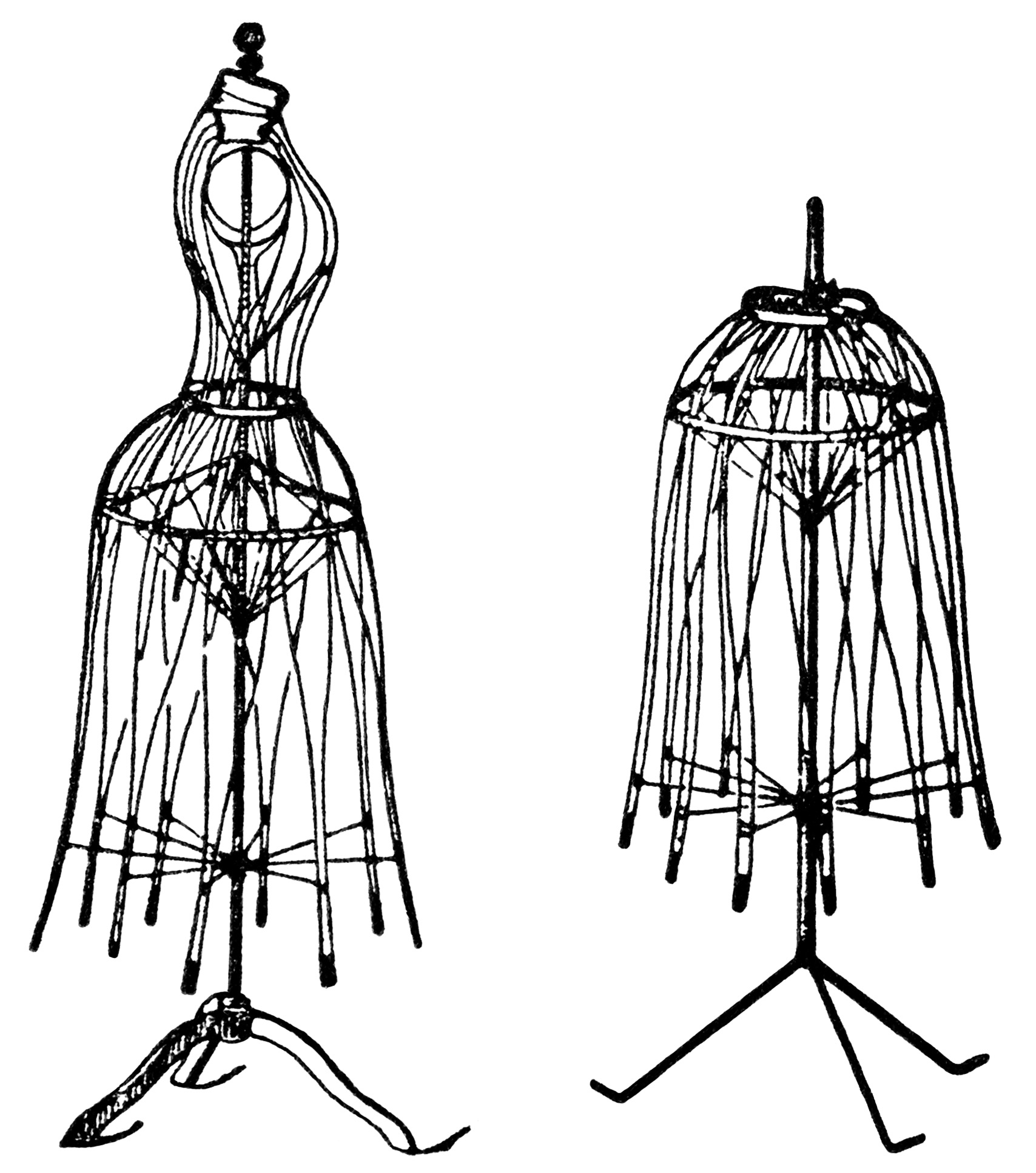 Vintage Dress Form Drawing Free Image Download