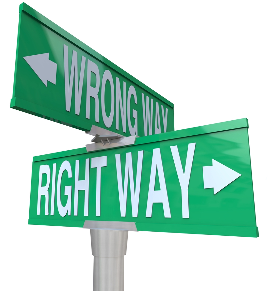 Two pointers wrong and right ways free image download