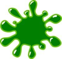 Green Paint Splatter Clip Art N37