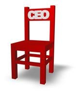 Red "CEO" chair clipart