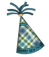 Happy New Year Party Hats Clipart Prints Decorating Festive N2