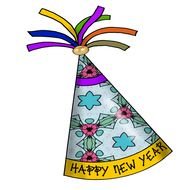New Years Hats drawing