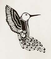 drawn wild bird