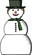 Beautiful and colorful drawing of the snowman clipart