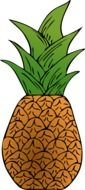 Pineapple Clip Art drawing