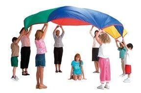 Class Gym Parachute Day drawing