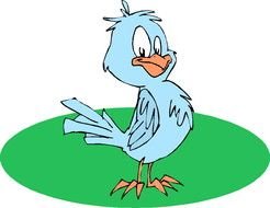 ClipArt of Cartoon blue bird