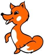 red fox as cartoon character