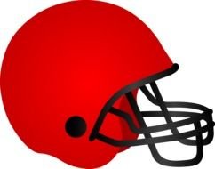 red Football Helmet Clip Art drawing