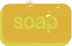 Clip art of yellow Soap