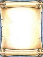 Drawing of the paper scroll clipart