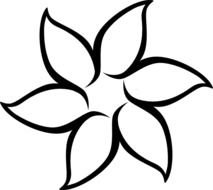 Flower Outline Clip Art N20
