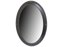 oval mirror on a white background