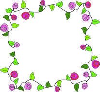 Flower Vine Border Clip Art N7