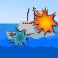 Ship Sea Battle drawing