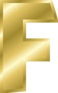 Gold Letter F