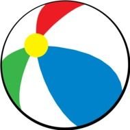 white Beach Ball drawing