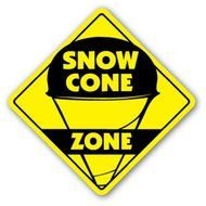 SNOW CONE ZONE Sign Snowcone Sno Kone Concessions Fair