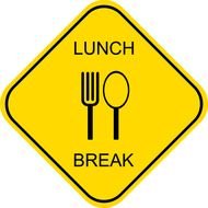 Lunch Break Sign drawing